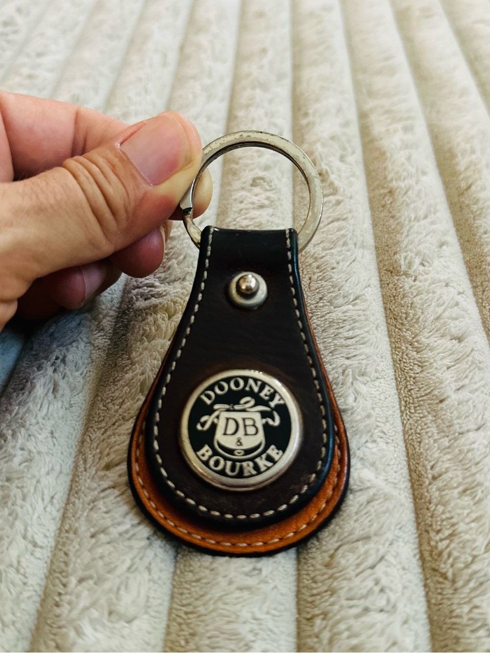 Dooney & Bourke  Brown Leather Key Fob